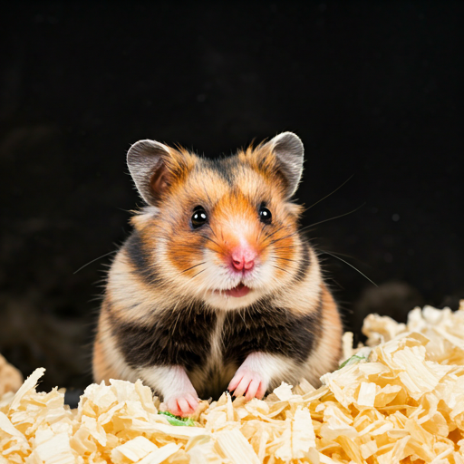 Healthy hamster in natural habitat