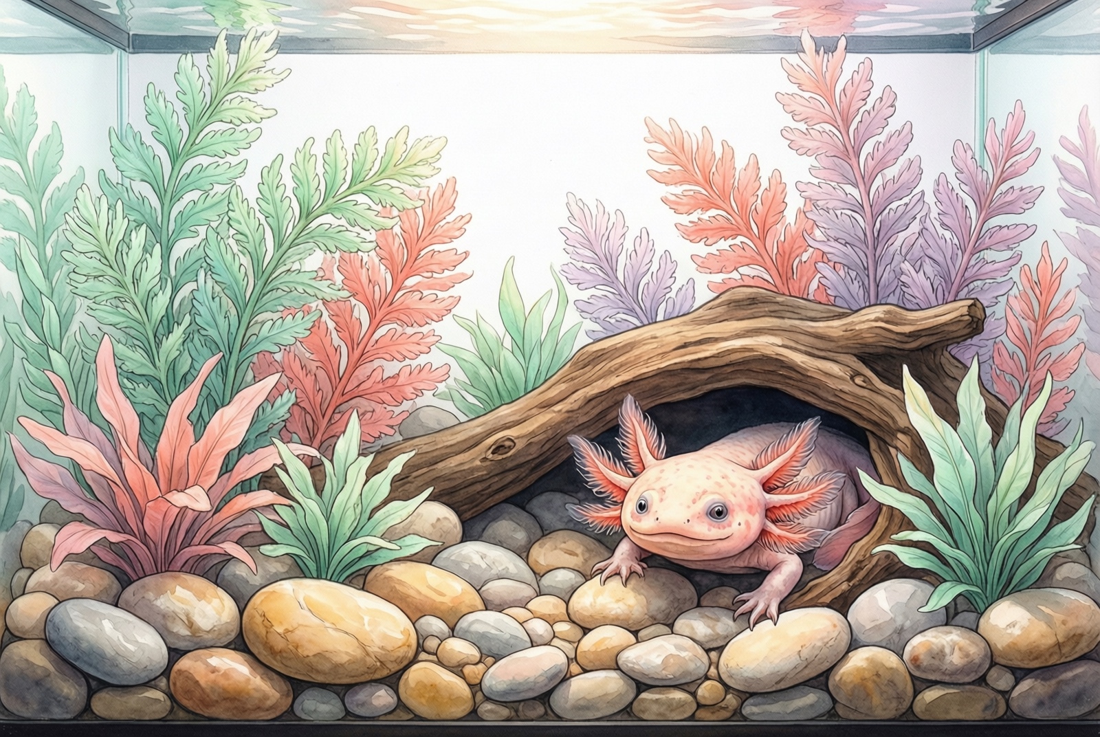 Best Axolotl Tank Decor 2026: Safe Hides & Plants