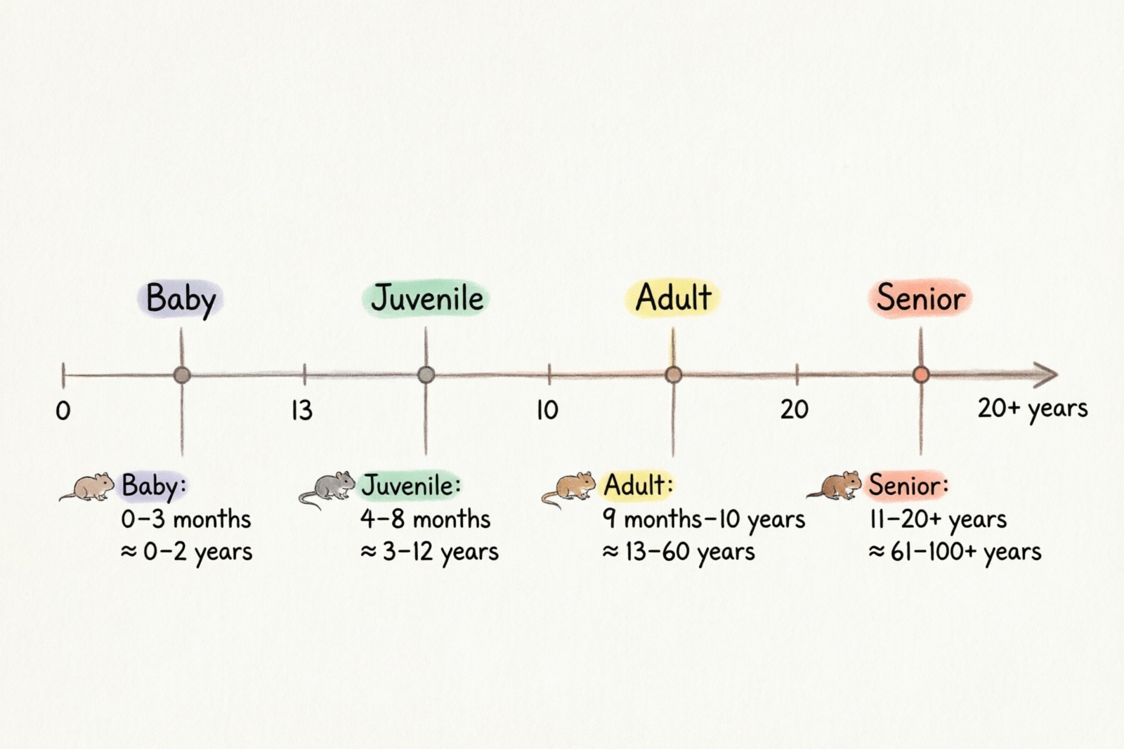 Chinchilla age to human years conversion chart