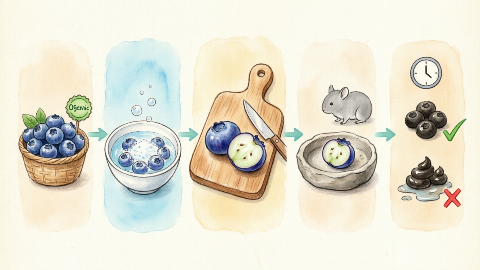Safe feeding steps for blueberries - how to prepare for chinchillas