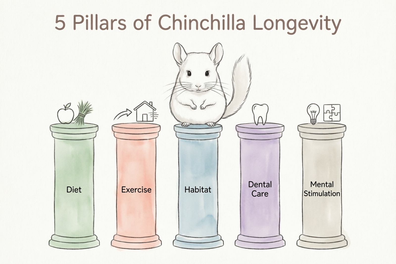 Five pillars of chinchilla longevity