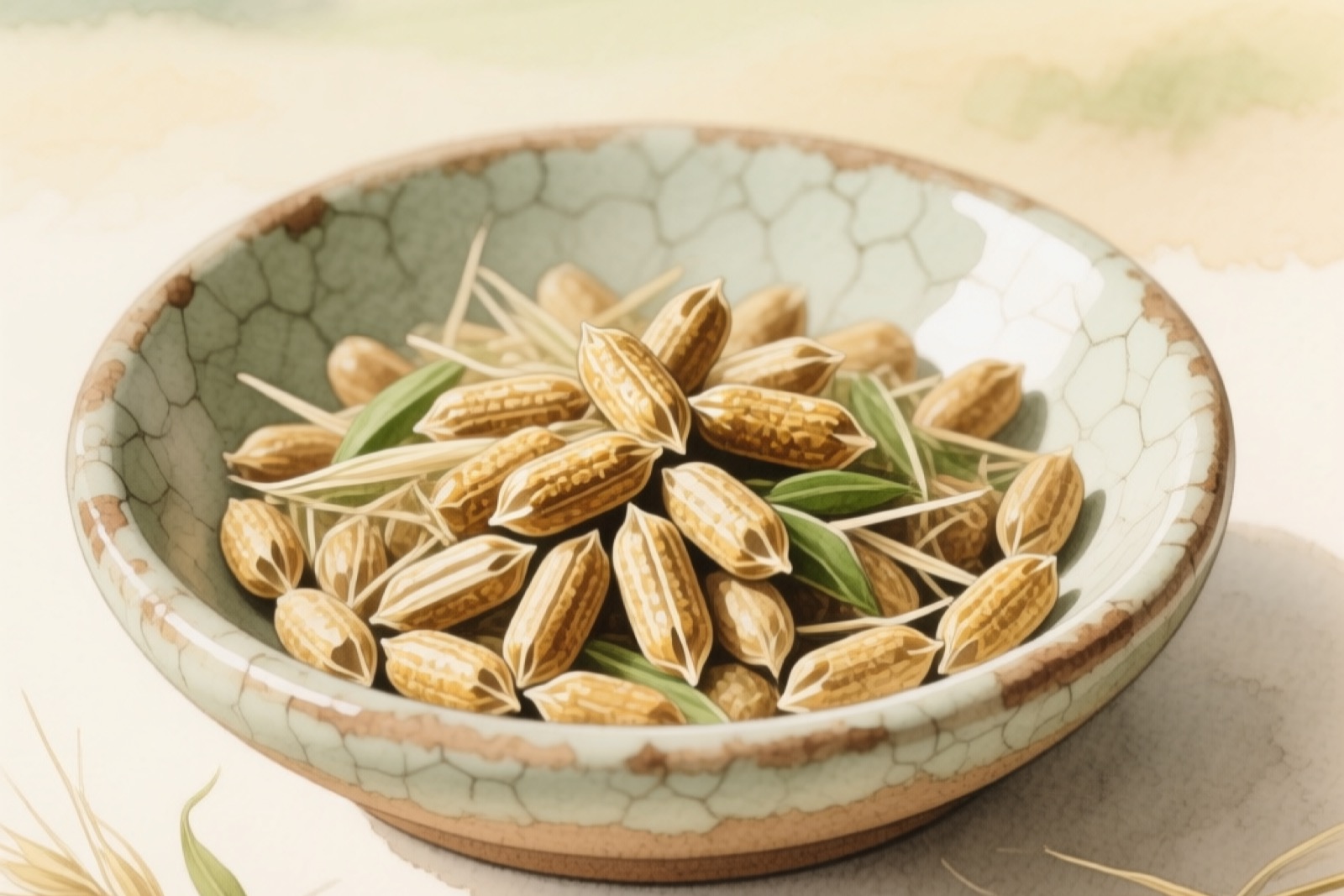 Close-up of uniform timothy hay pellets in a ceramic dish
