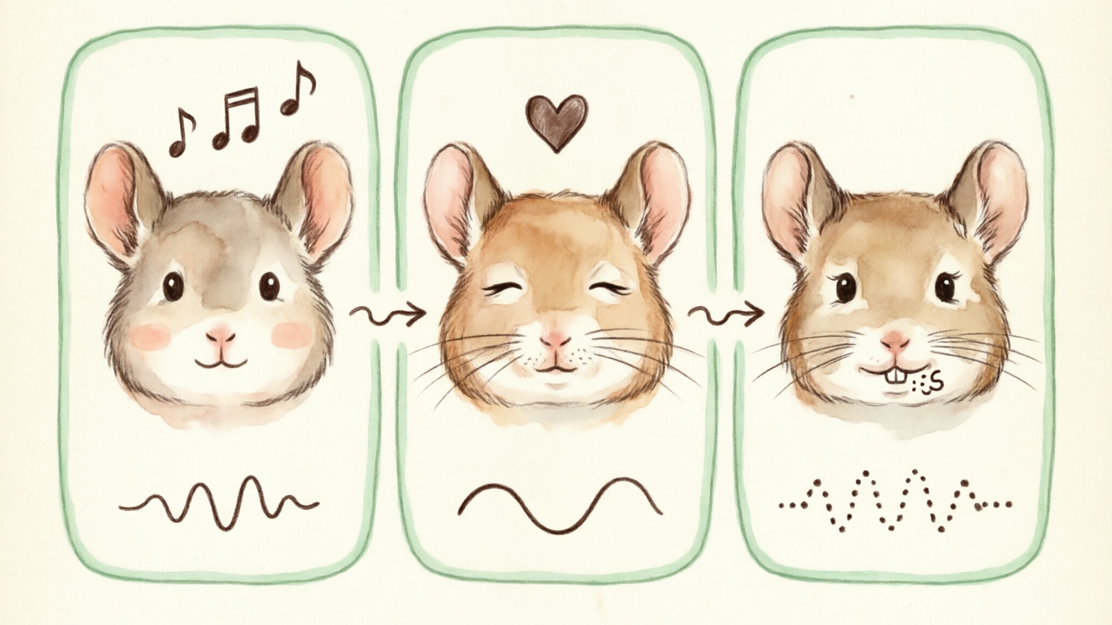 Happy chinchilla sounds - chirping, cooing, and gentle teeth grinding