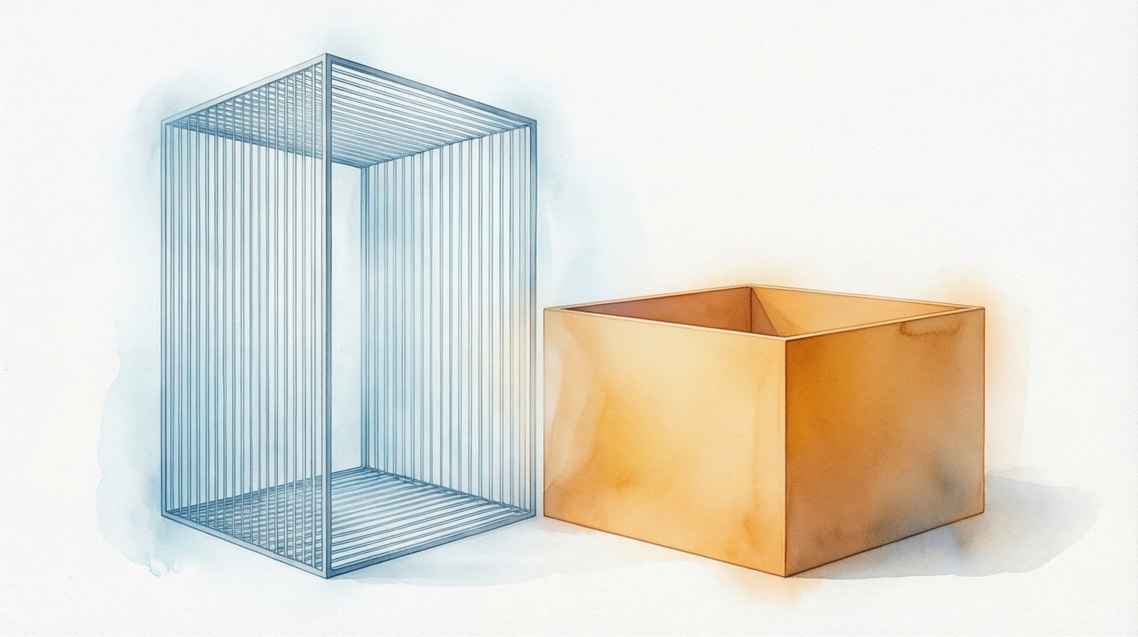 Tall wire cage versus low glass tank comparison