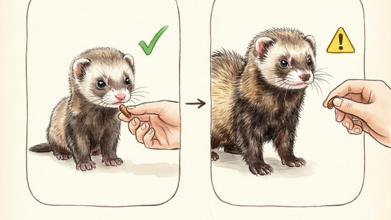 Baby vs adult ferret — why kits learn faster