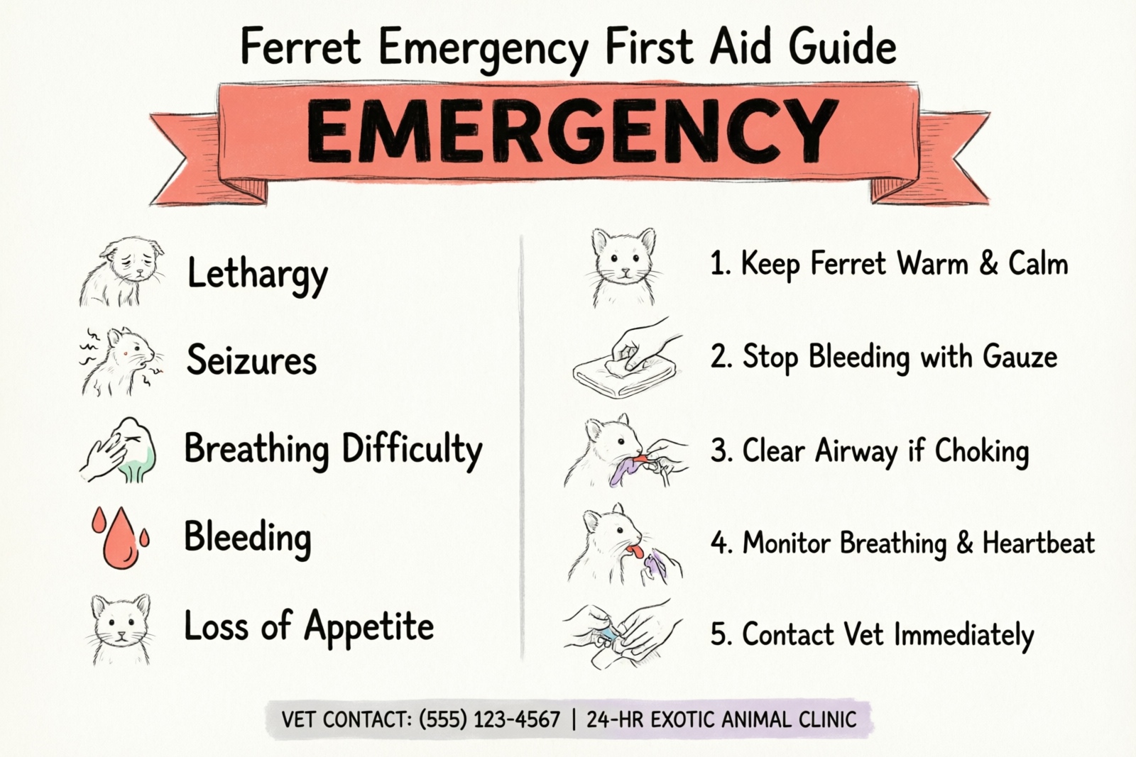 Ferret emergency first aid guide