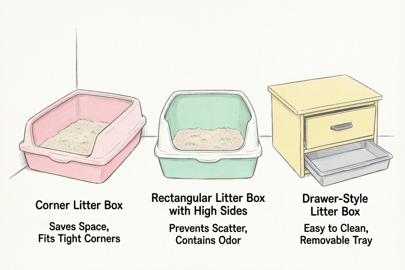 Ferret litter box types comparison