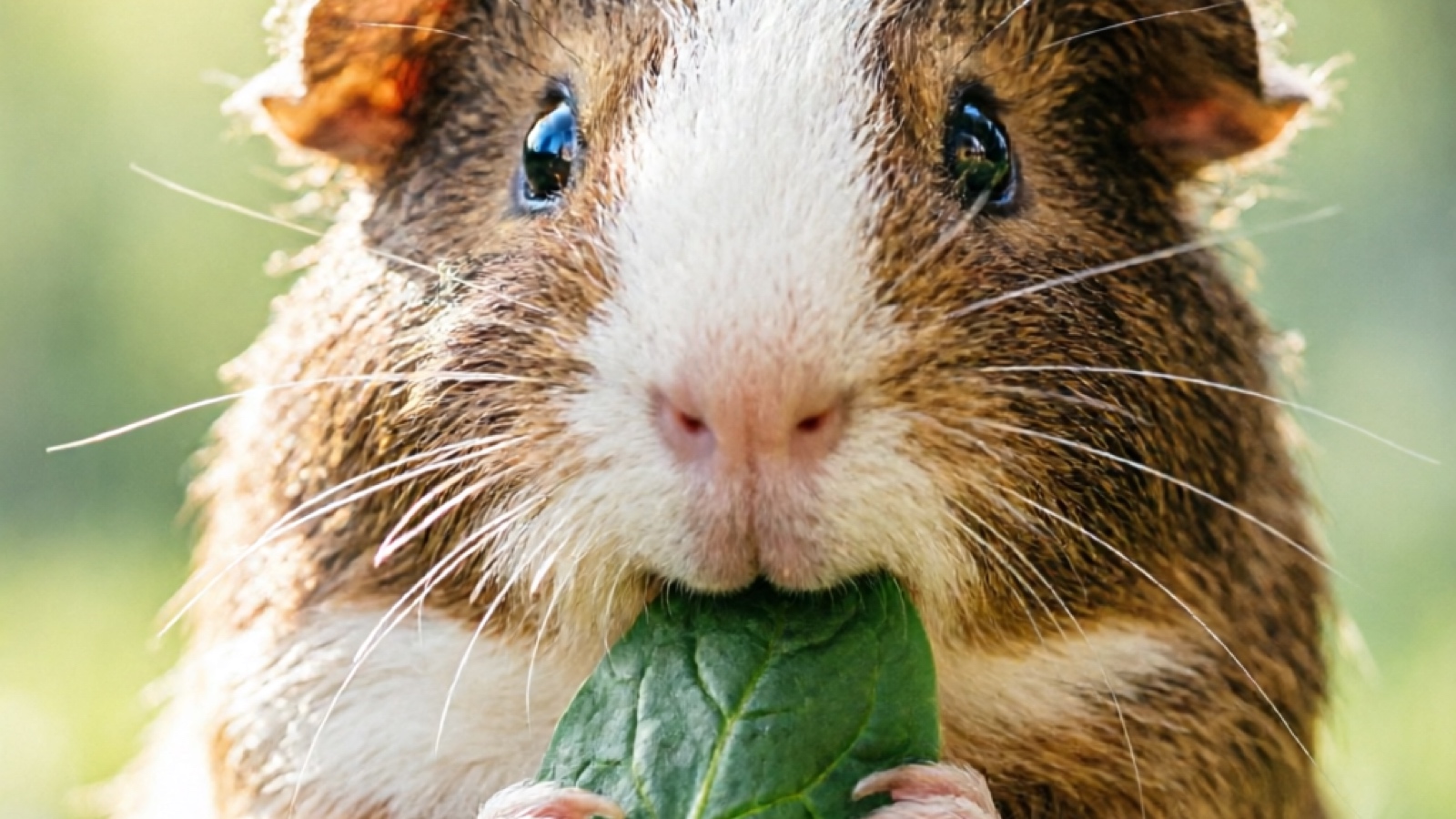 Fresh spinach leaves for guinea pigs
