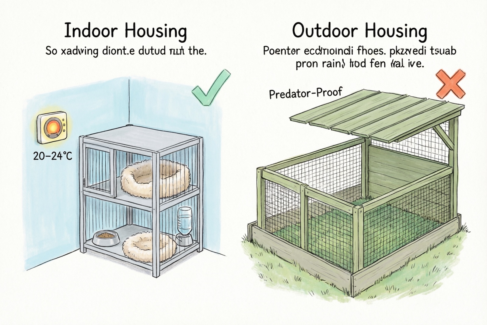 Guinea pig indoor vs outdoor cage guide