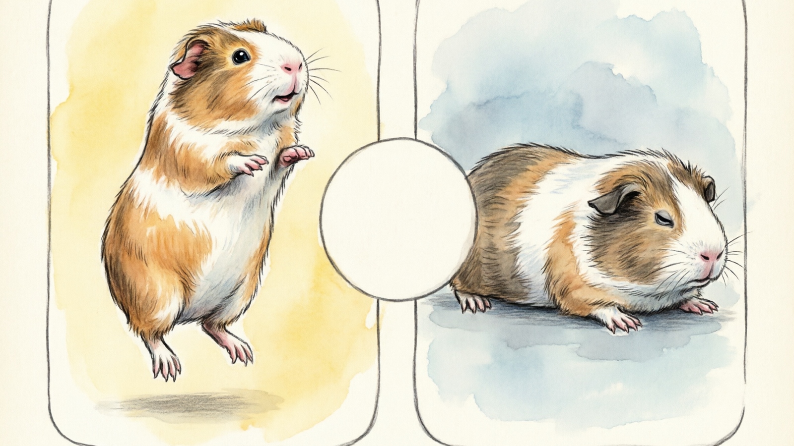Guinea pig popcorning vs seizures comparison