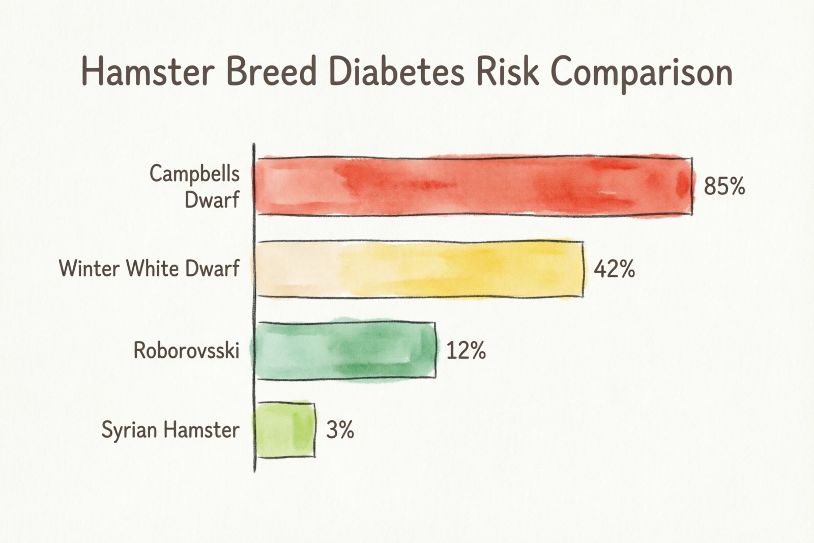 Hamster breed diabetes risk comparison chart