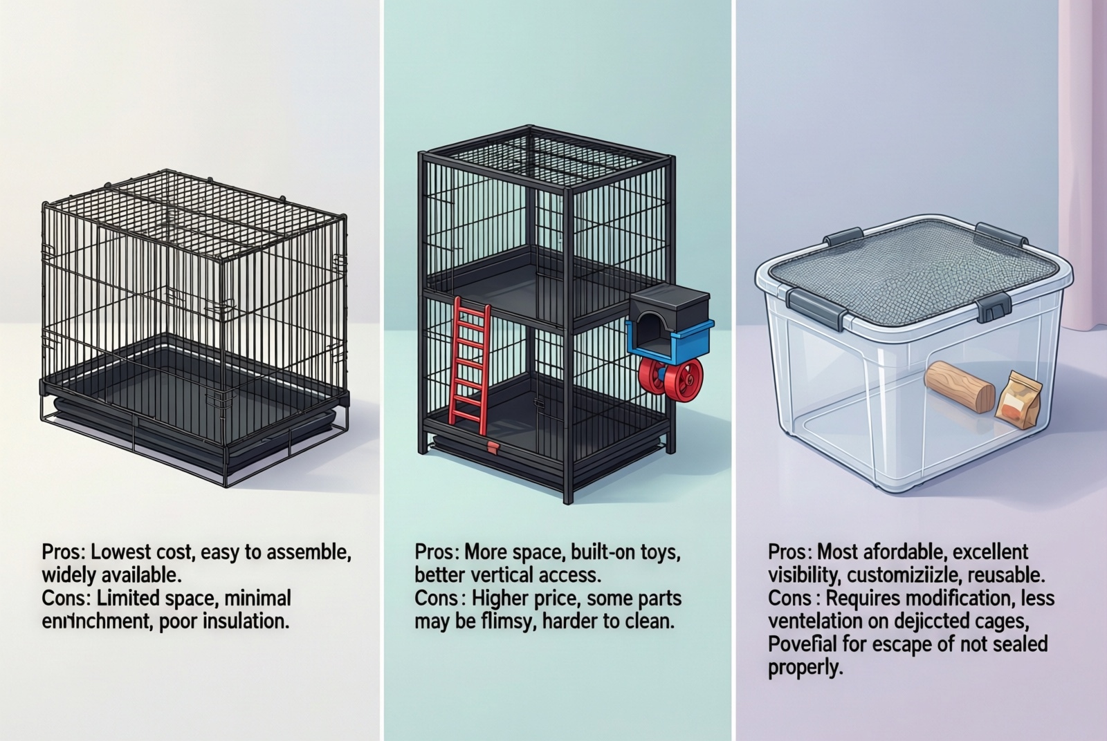 Budget hamster cage comparison