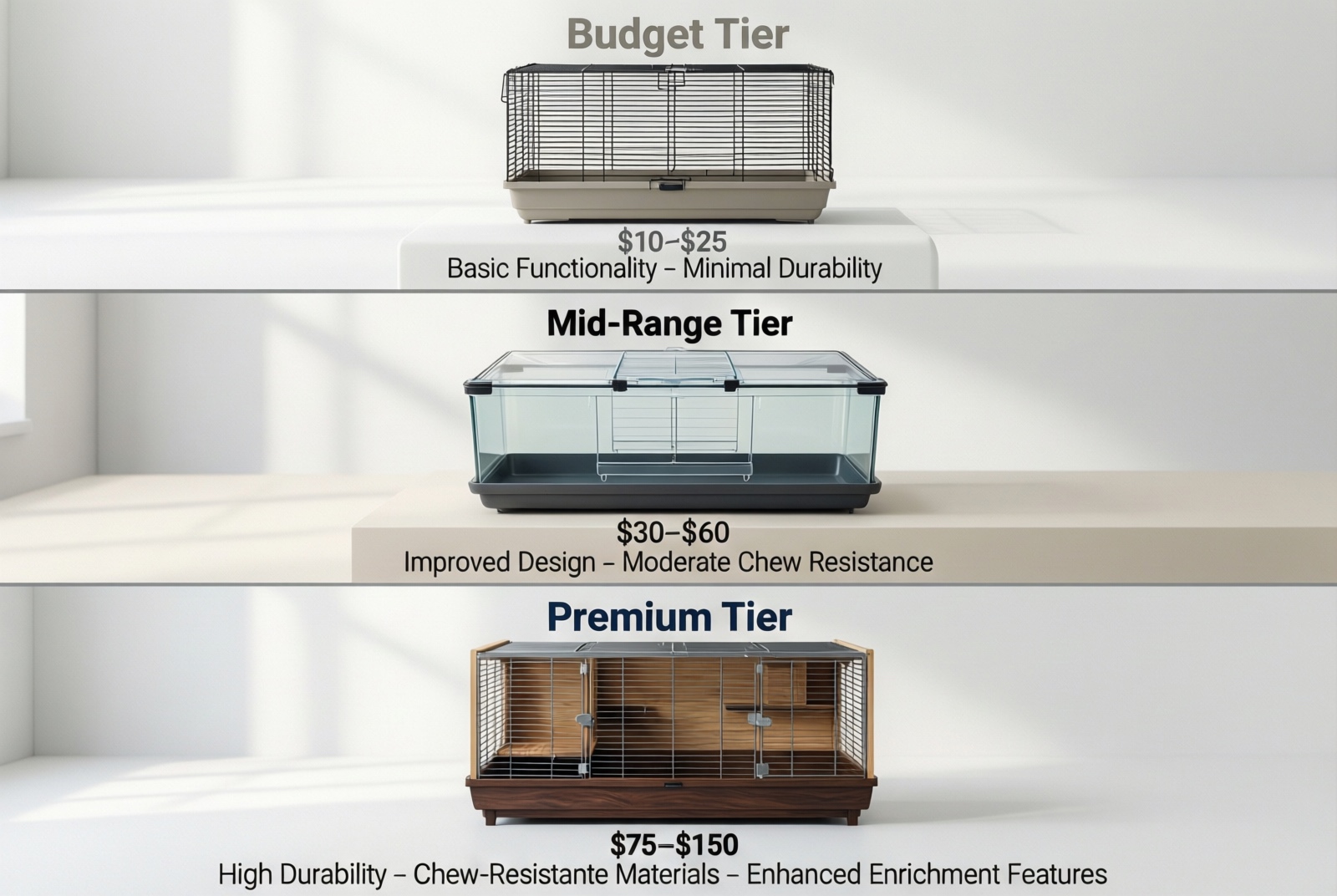 Hamster cage price tiers