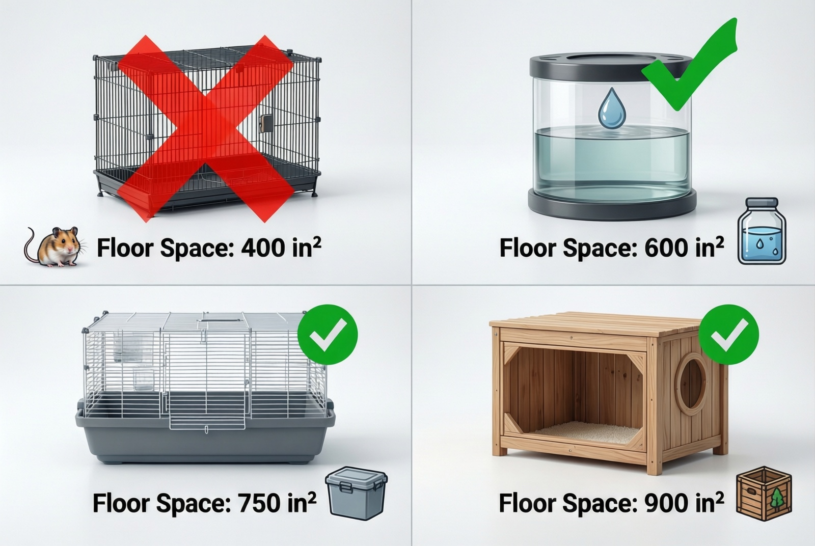 Hamster enclosure types comparison