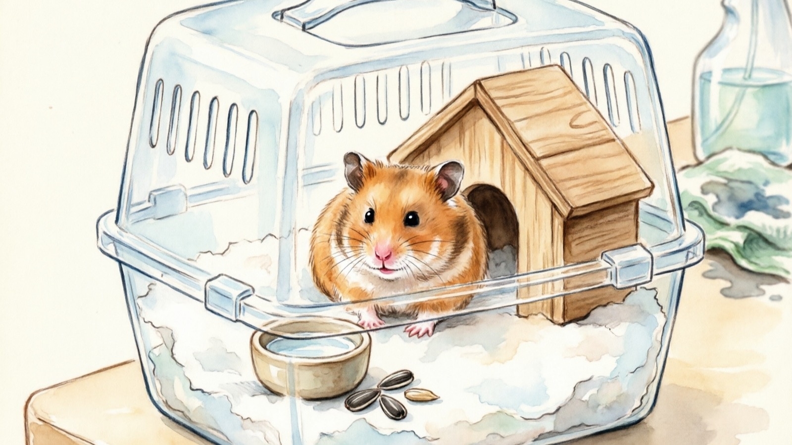 Comfortable temporary housing for hamster during cage cleaning Temporary Housing During Cage Cleaning