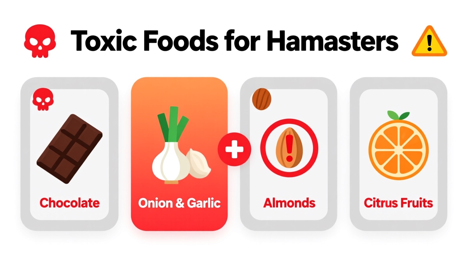 Hamster toxic foods warning chart