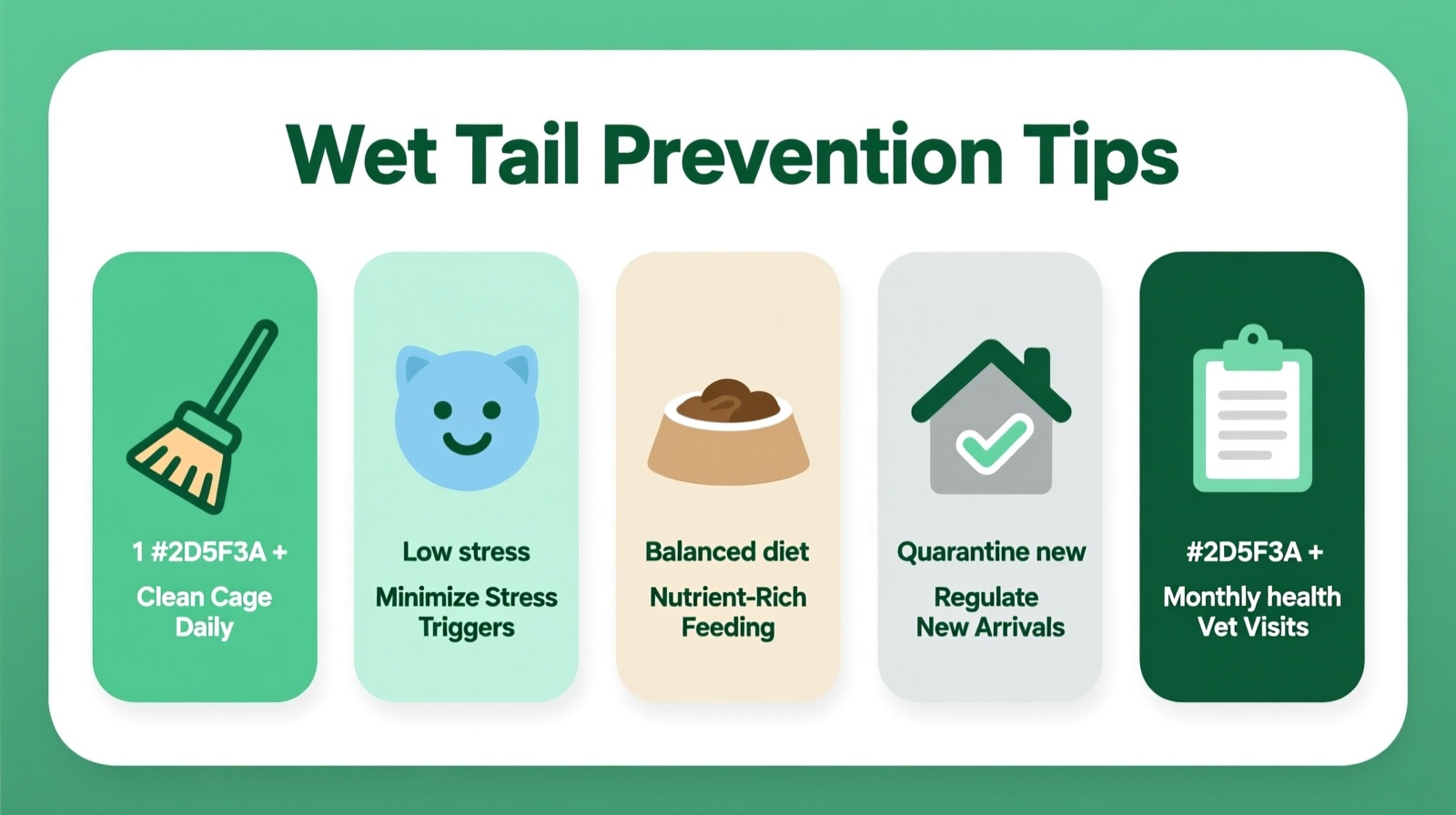 Hamster wet tail prevention checklist and hygiene