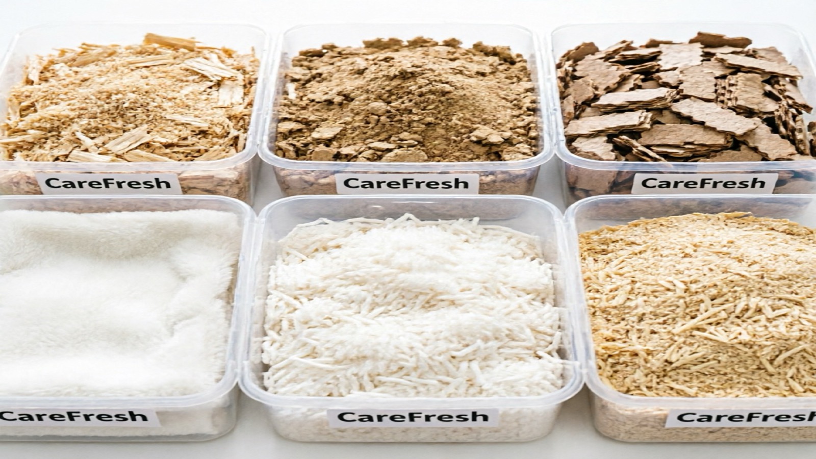 Guide showing safe bedding types for hamsters including aspen, paper, and hemp