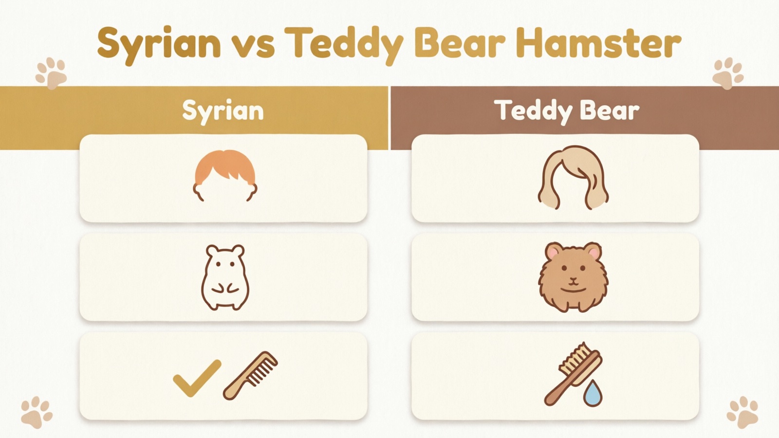 Syrian vs Teddy Bear Hamster
