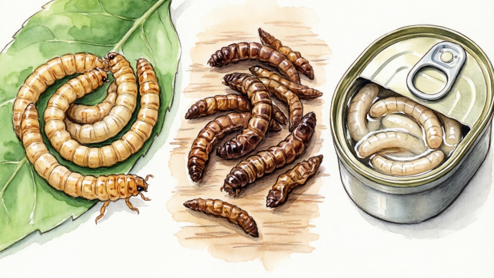 Live vs Dried vs Canned mealworms comparison for hedgehogs