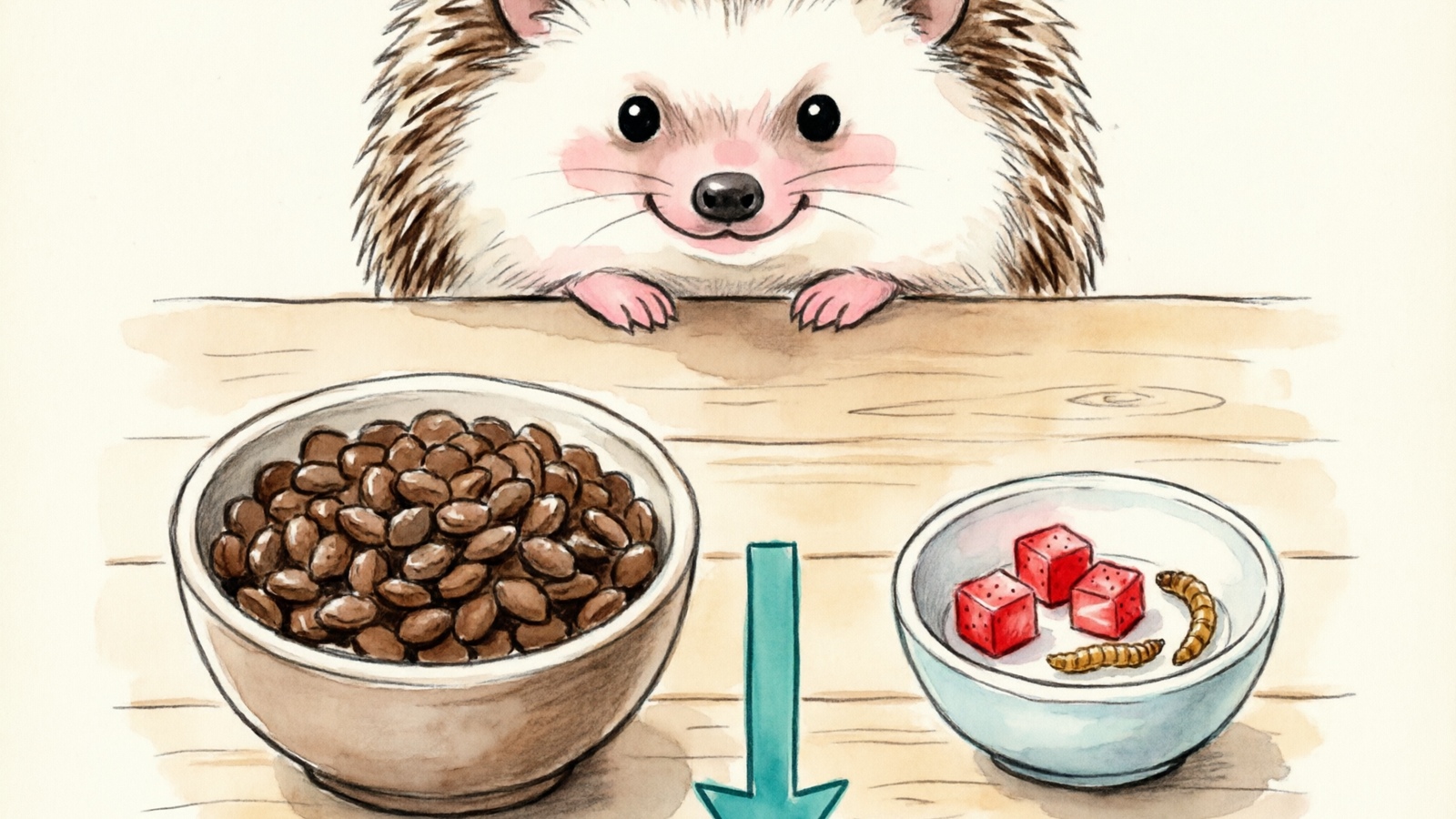 Hedgehog 90-10 diet ratio — protein staple vs treat balance