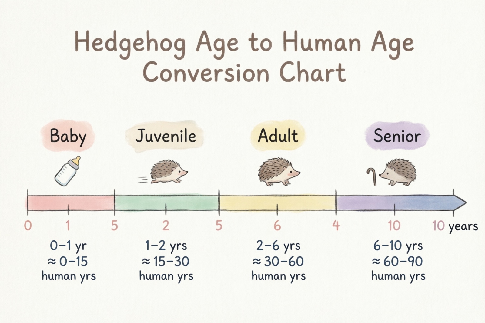 Hedgehog age conversion chart
