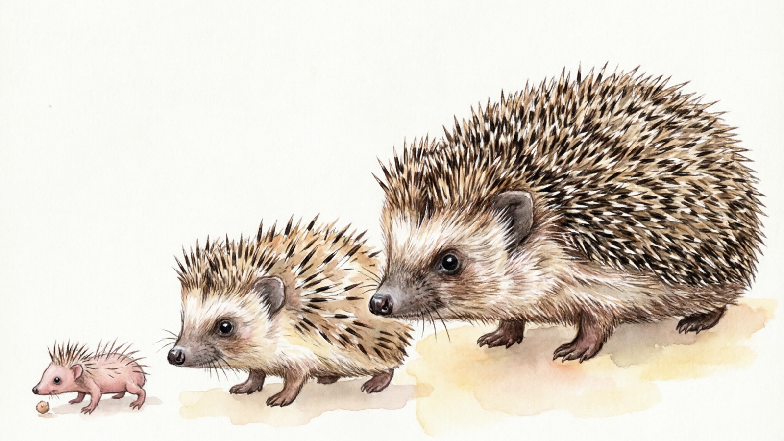 Hedgehog quilling timeline - when quill loss is normal by age