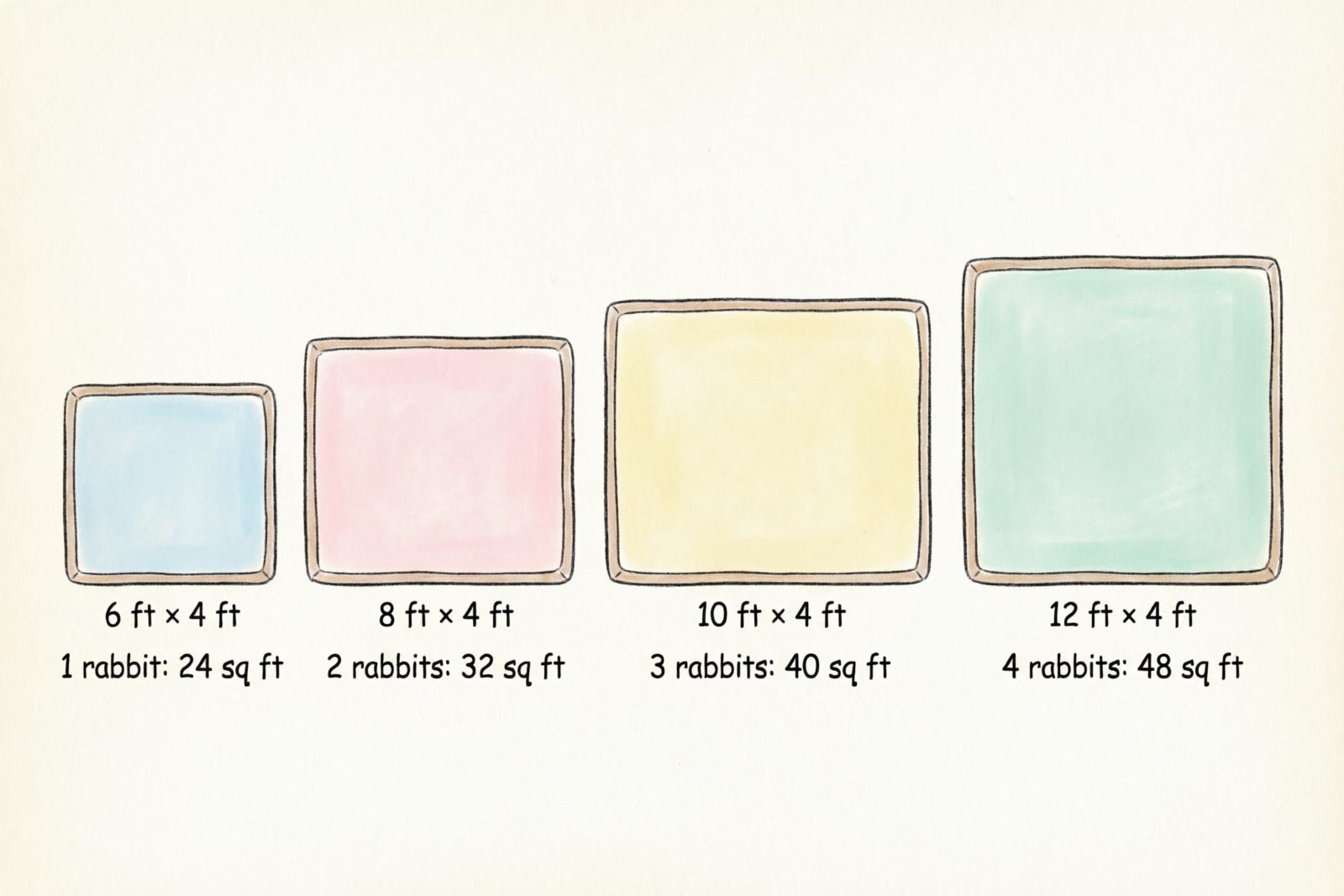Rabbit cage size chart
