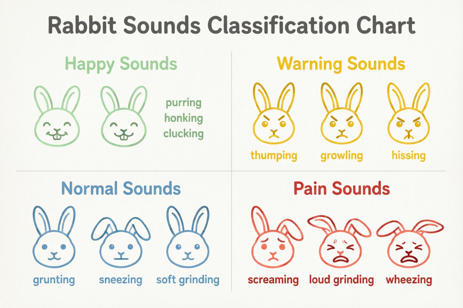 Rabbit sounds classification chart
