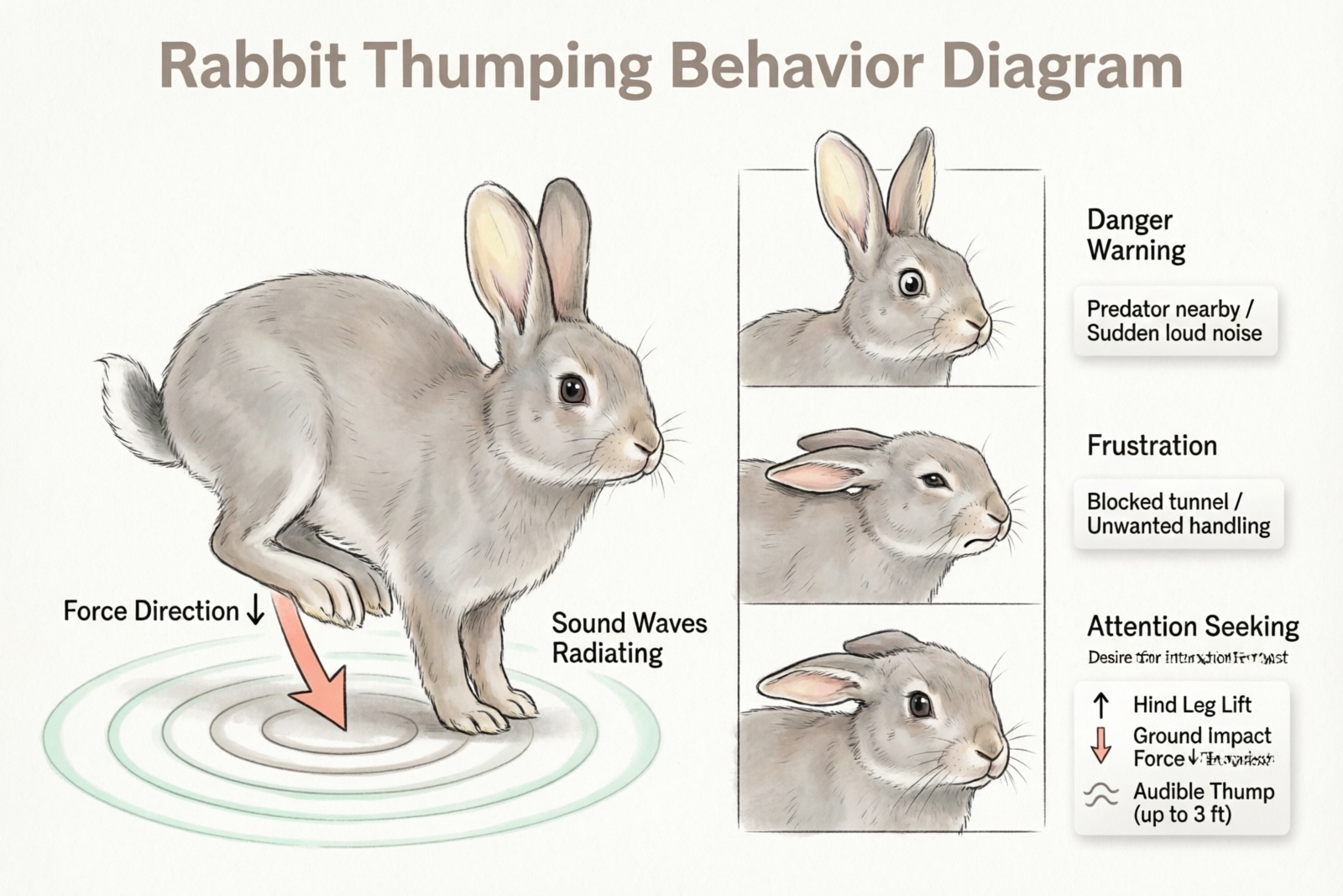 Rabbit thumping behavior diagram