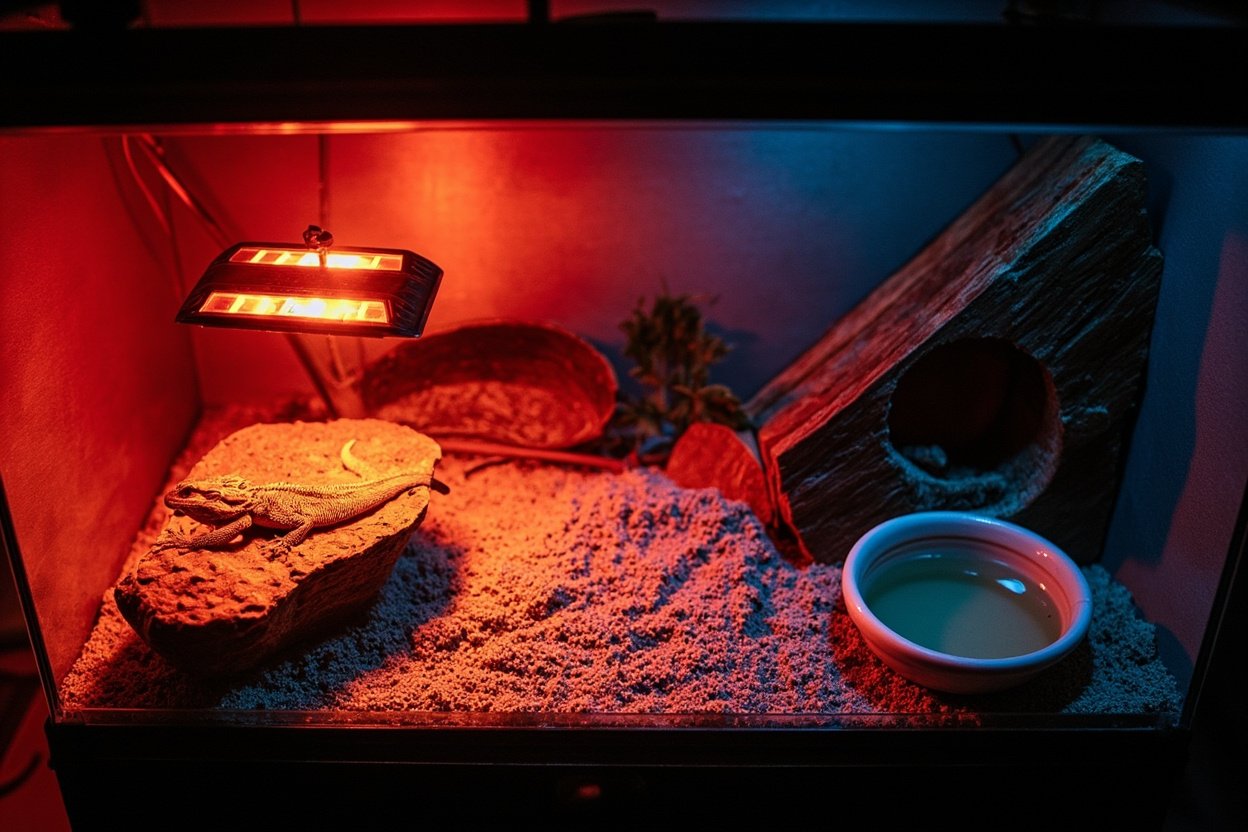 Bearded dragon temperature zones — correct basking and cool side ranges
