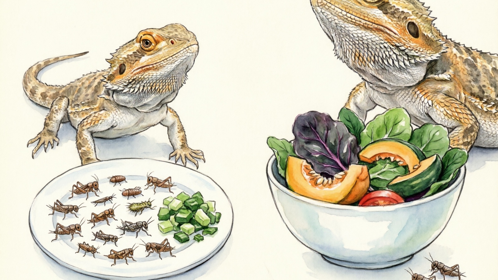 Juvenile vs Adult Bearded Dragon Diet Comparison