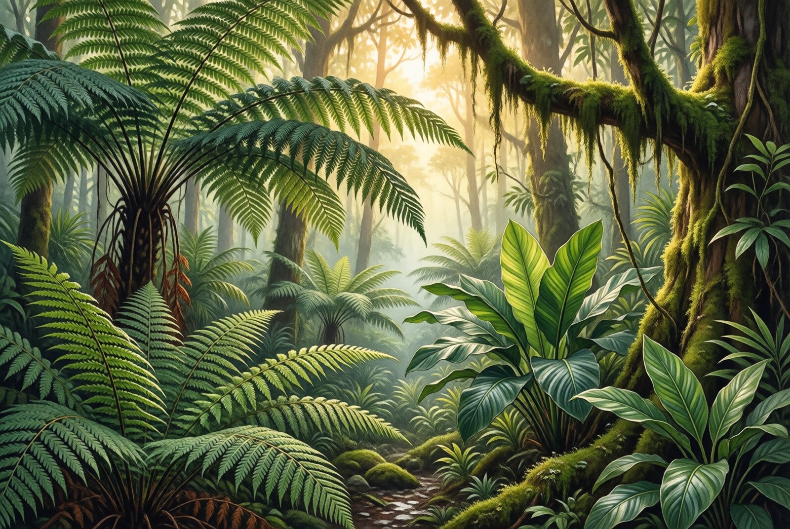 New Caledonia tropical rainforest canopy habitat