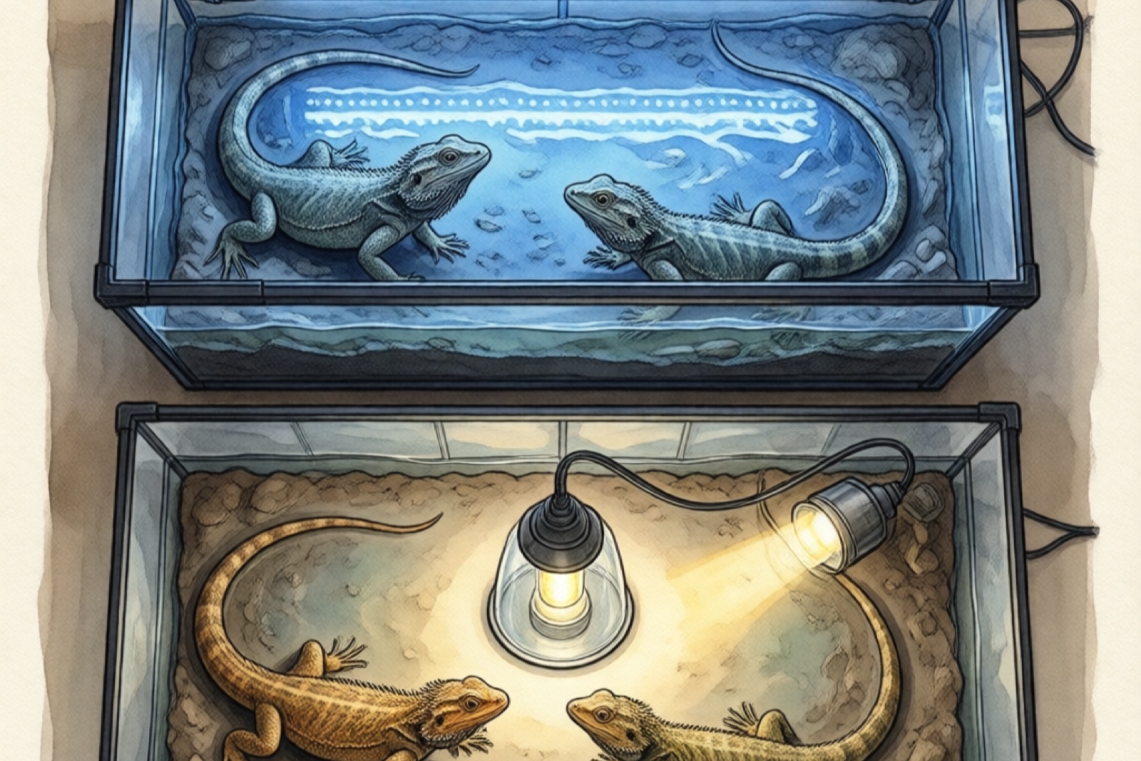 T5 HO vs compact UVB light coverage comparison for bearded dragon enclosures