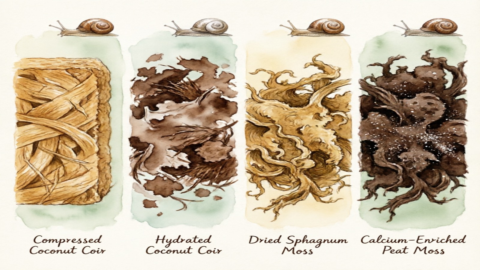 Snail substrate types comparison